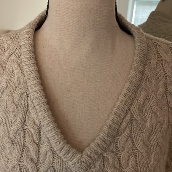 Athleta Cable knit cashmere blend asymmetrical sweater - Picture 6 of 10